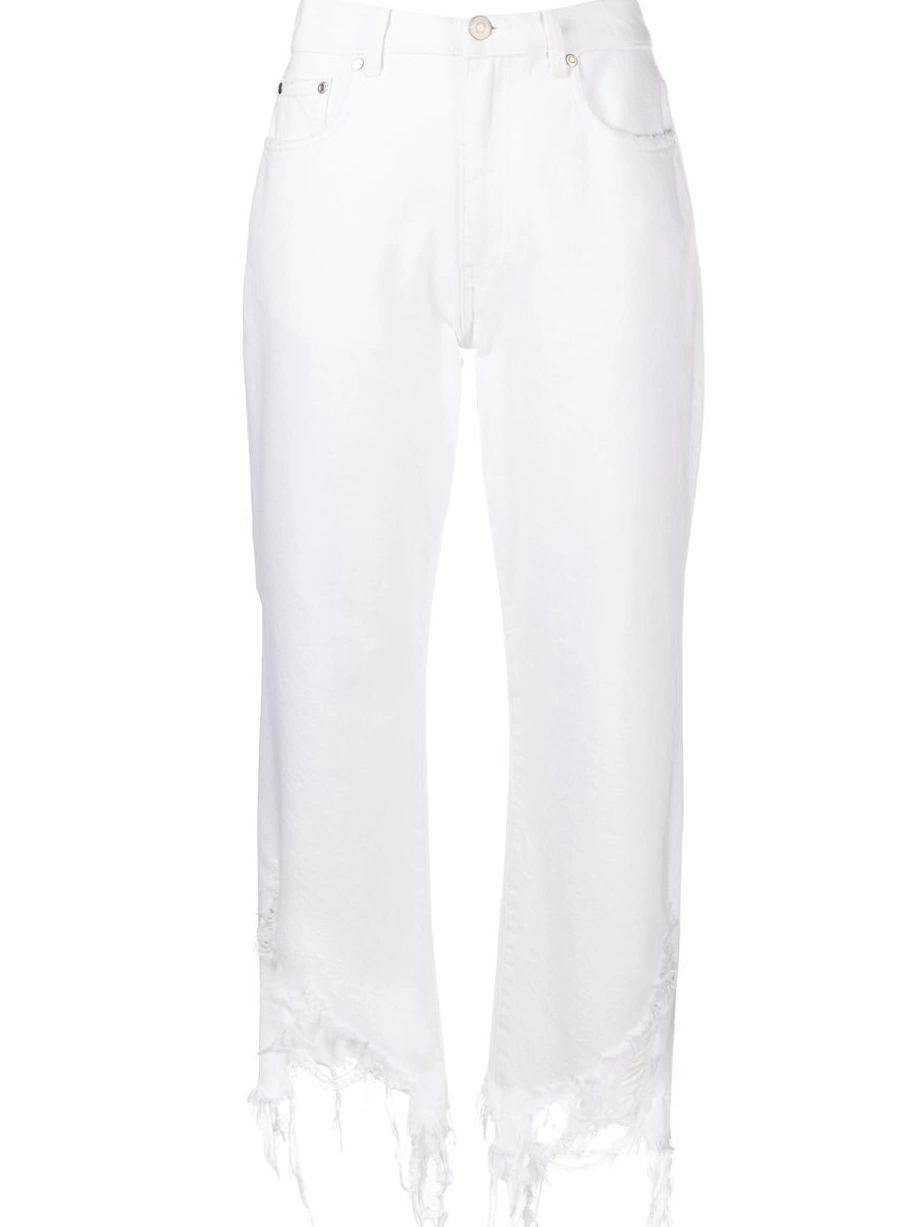 Affordable jeans straight-leg Women Stella McCartney distressed 0412